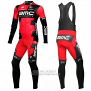 2016 Jersey BMC Long Sleeve Black And Red