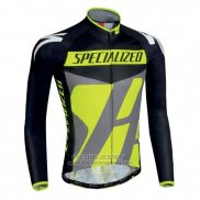 2016 Jersey Specialized ML Long Sleeve Black And Green