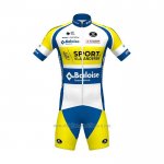 2021 Abbigliamento Ciclismo Sport Vlaanderen-Baloise Blu Bianco Giallo Manica Corta e yutr034