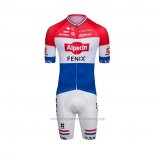 2022 Cycling Jersey Alpecin Fenix Red White Blue Short Sleeve and Bib Short