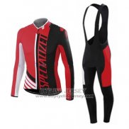 2015 Jersey Specialized Long Sleeve Black And Bright Red