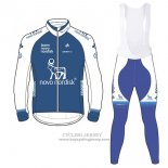 2017 Jersey Novo Nordisk Long Sleeve Blue and White