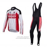 2016 Jersey Ducati Long Sleeve White And Red