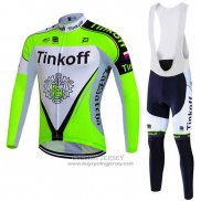 2016 Jersey Tinkoff Long Sleeve Green And Black