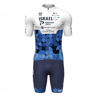 2022 Cycling Jersey Israel Cycling Academy Bluee White Short Sleeve and Bib Short