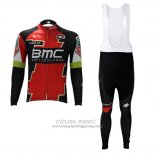 2017 Jersey BMC Long Sleeve Red And Green