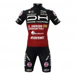 2022 Cycling Jersey Androni Giocattoli Black Red Short Sleeve and Bib Short