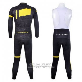 2012 Jersey Livestrong Long Sleeve Black And Yellow