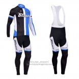 2013 Jersey Blanco Long Sleeve Black And Blue
