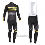 2013 Jersey Livestrong Long Sleeve Black And Yellow