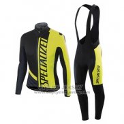 2016 Jersey Specialized ML Long Sleeve Black And Yellow
