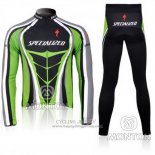 ML 2010 Jersey Specialized Long Sleeve Green And Black