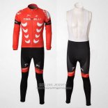 2010 Jersey Castelli Long Sleeve White And Red