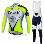 2016 Jersey Tinkoff Long Sleeve Green And White