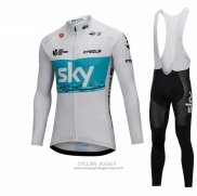 2018 Jersey Sky Long Sleeve White and Blu