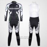 2012 Jersey Cannondale Long Sleeve Black And White