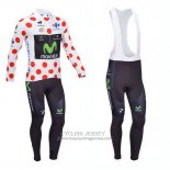 2013 Jersey Movistar Long Sleeve Lider White And Red