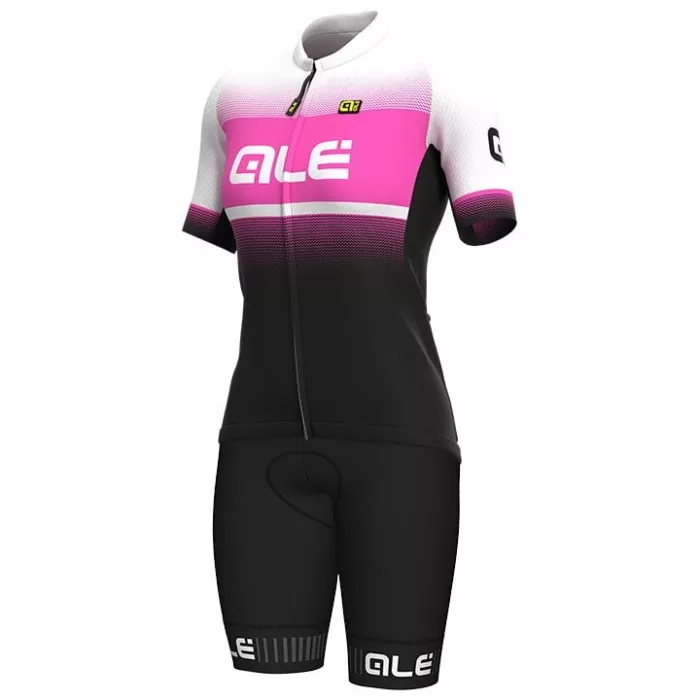 2022 Cycling Jersey ALE Purple Pink Short Sleeve and Biboiuj038